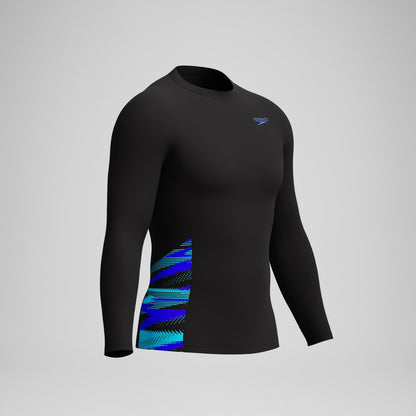Endurance+ Splice Rash Top Black/Blue - Speedo