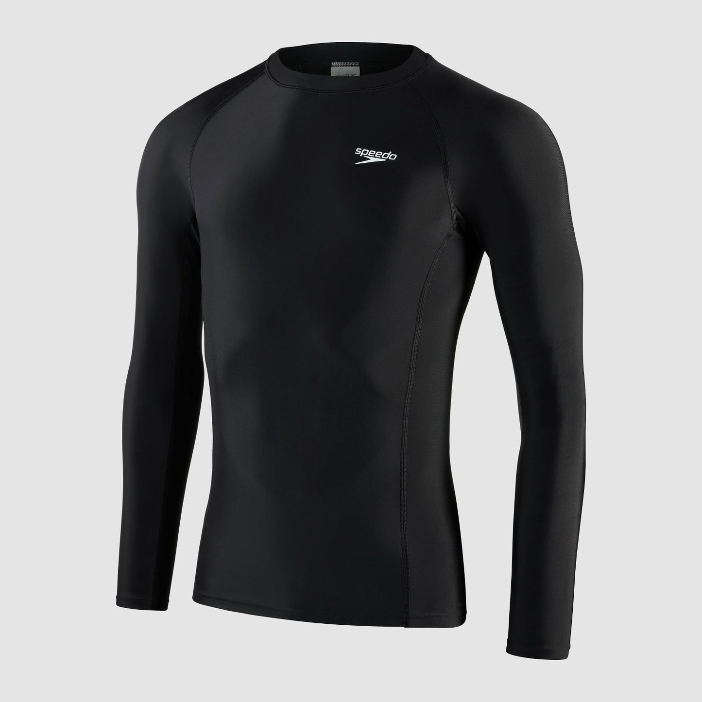 Long Sleeved Sun Protection Top Black/White - Speedo