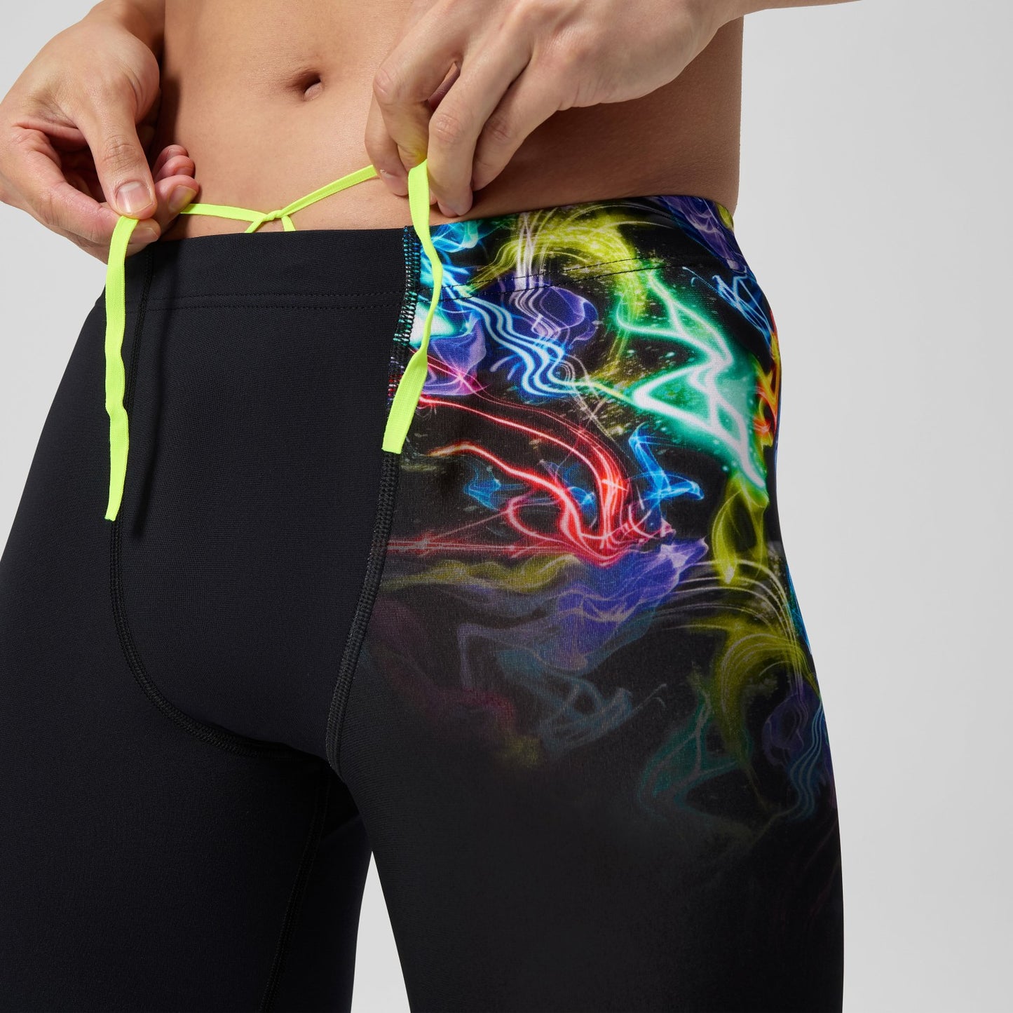 Club Training Printed Jammer Black/Green - Speedo