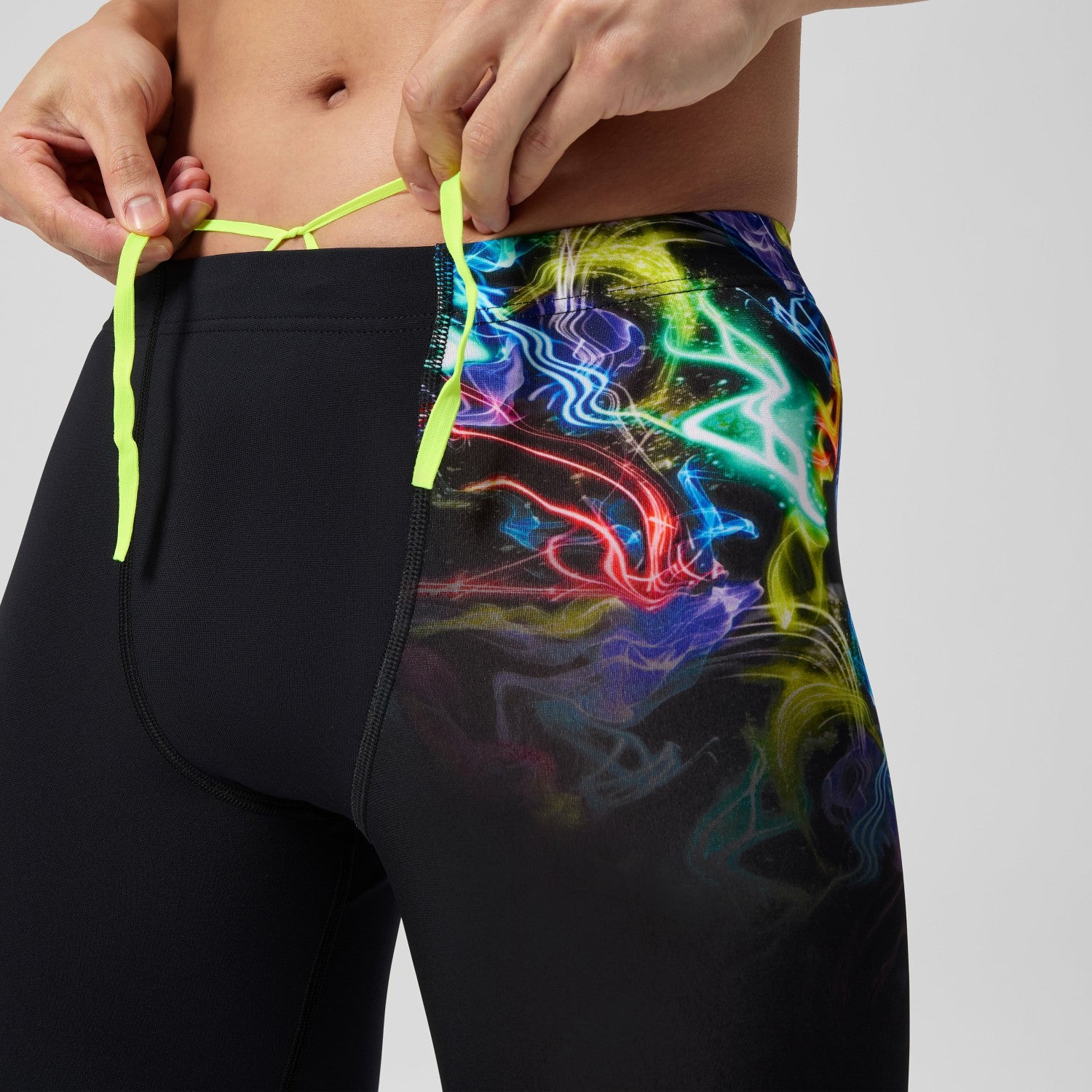 Club Training Printed Jammer Black/Green - Speedo