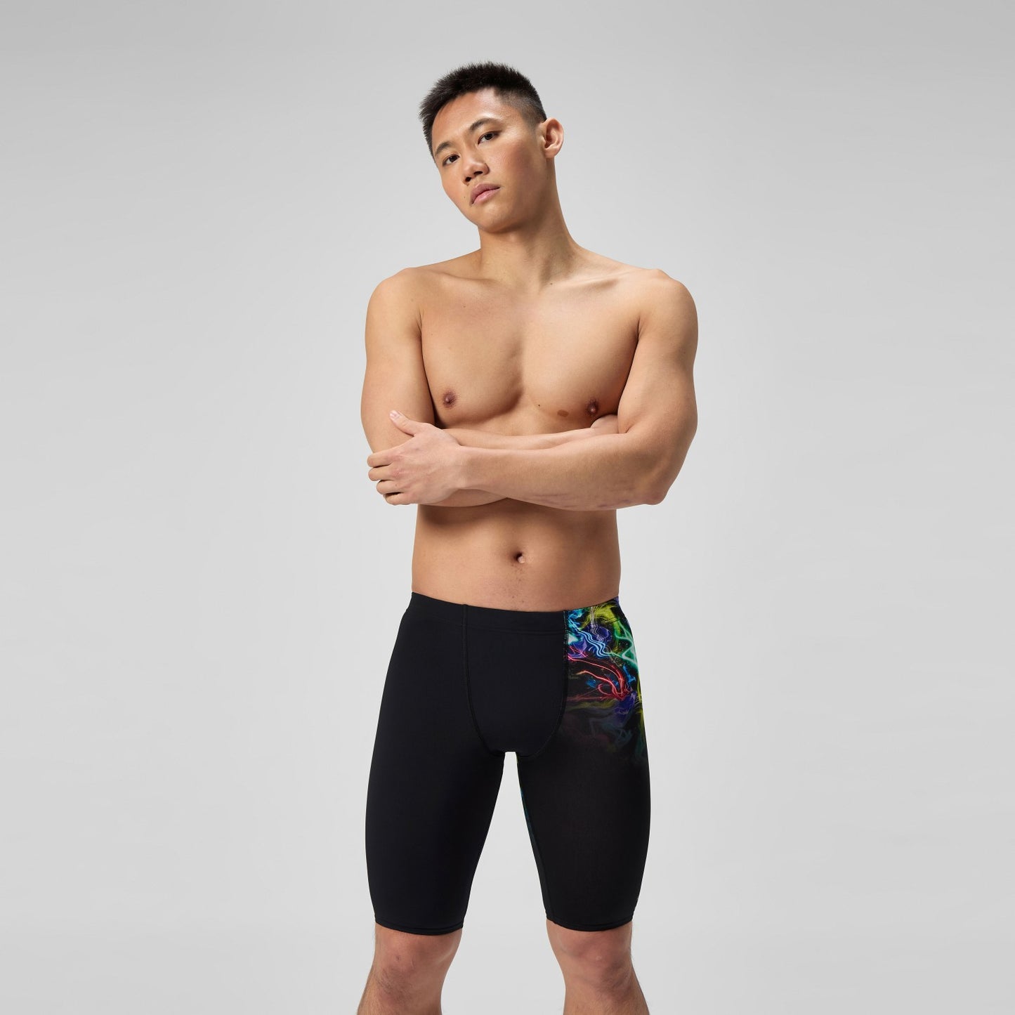 Club Training Printed Jammer Black/Green - Speedo