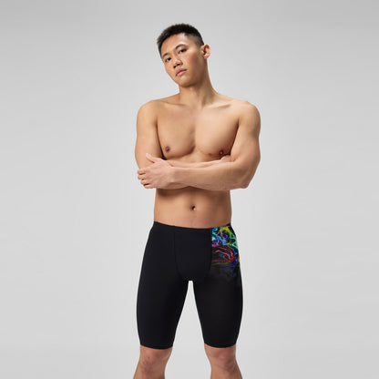 Club Training Printed Jammer Black/Green - Speedo