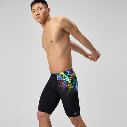 Club Training Printed Jammer Black/Green - Speedo