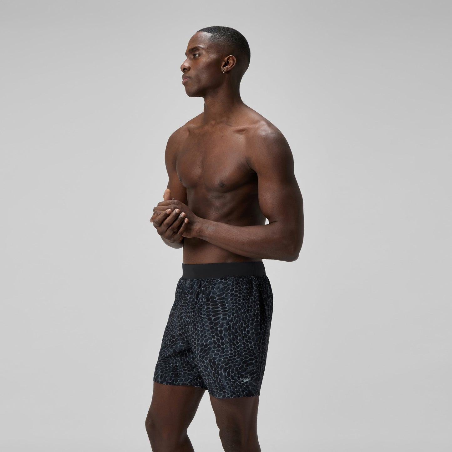 Lookout Printed Swim Shorts Black - Speedo