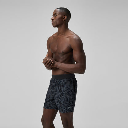 Lookout Printed Swim Shorts Black - Speedo