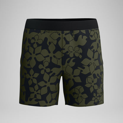 Lookout Printed Swim Shorts Dark Green - Speedo