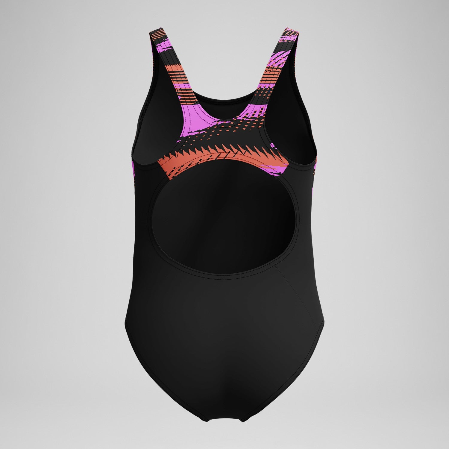 Girls' HyberBoom Splice Muscleback Swimsuit Black/Pink - Speedo