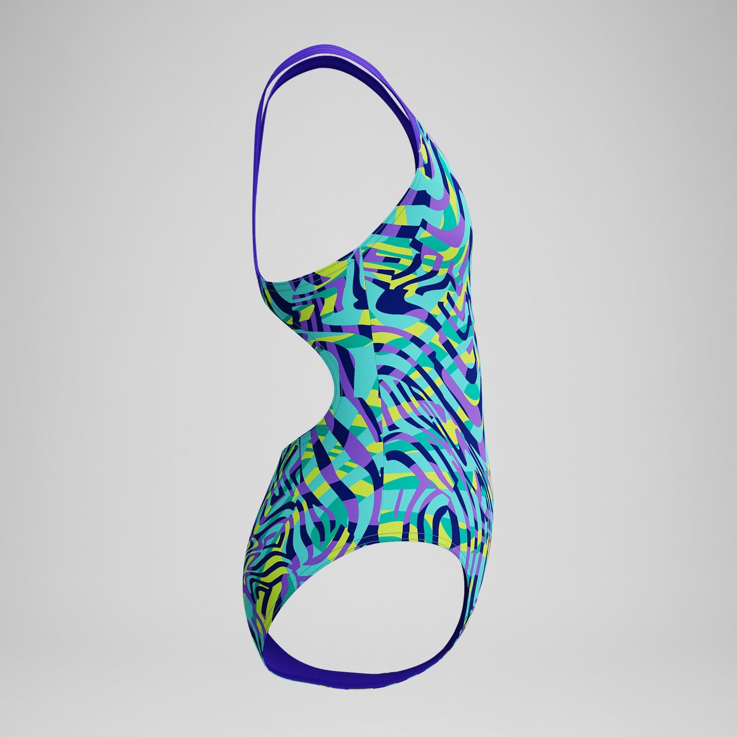 Girls Allover Splashback Swimsuit Green/Purple - Speedo