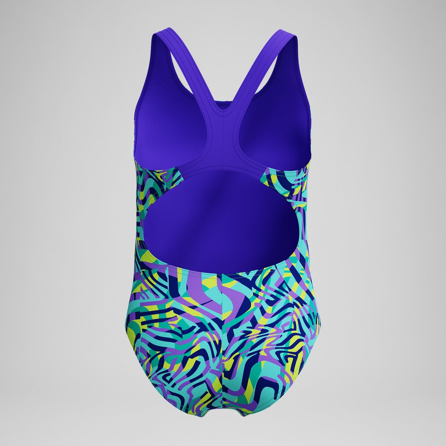 Girls Allover Splashback Swimsuit Green/Purple - Speedo