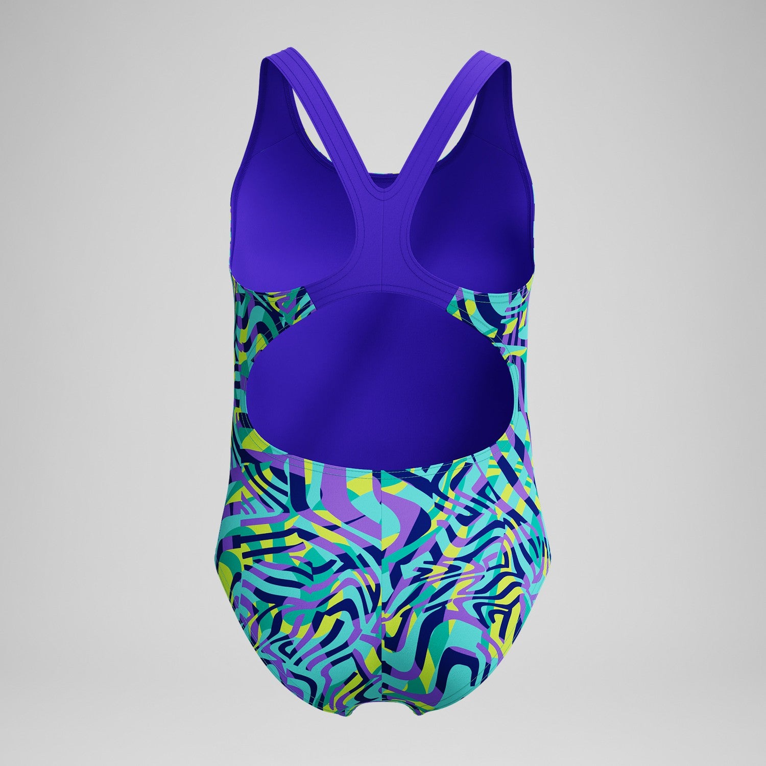 Girls Allover Splashback Swimsuit Green/Purple - Speedo