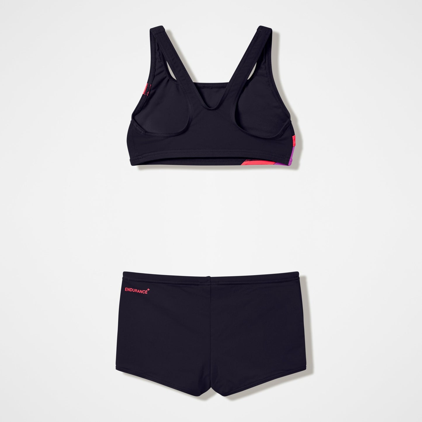 Girls Hyperboom Butterfly Back Bikini Set Black/Red - Speedo