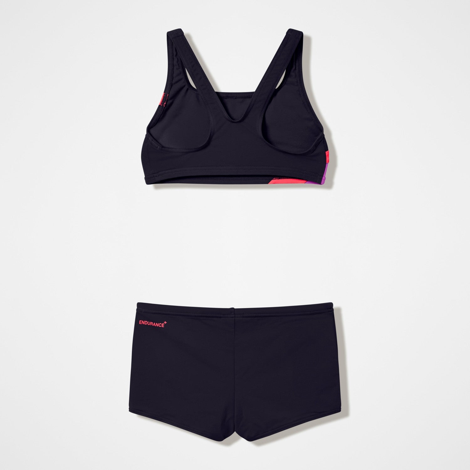 Girls Hyperboom Butterfly Back Bikini Set Black/Red - Speedo