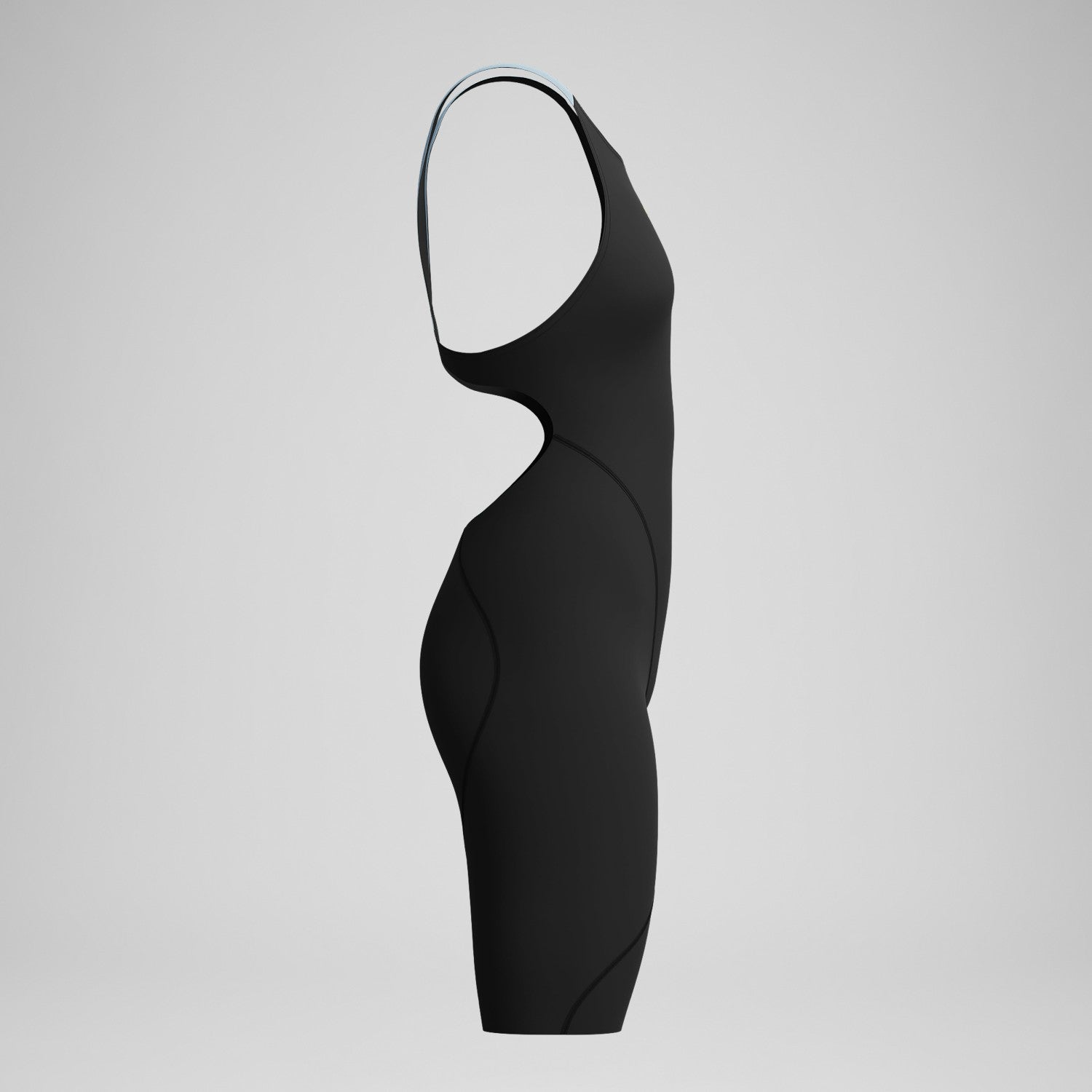 Girls Fastskin LZR Ignite Kneeskin Black/Grey - Speedo
