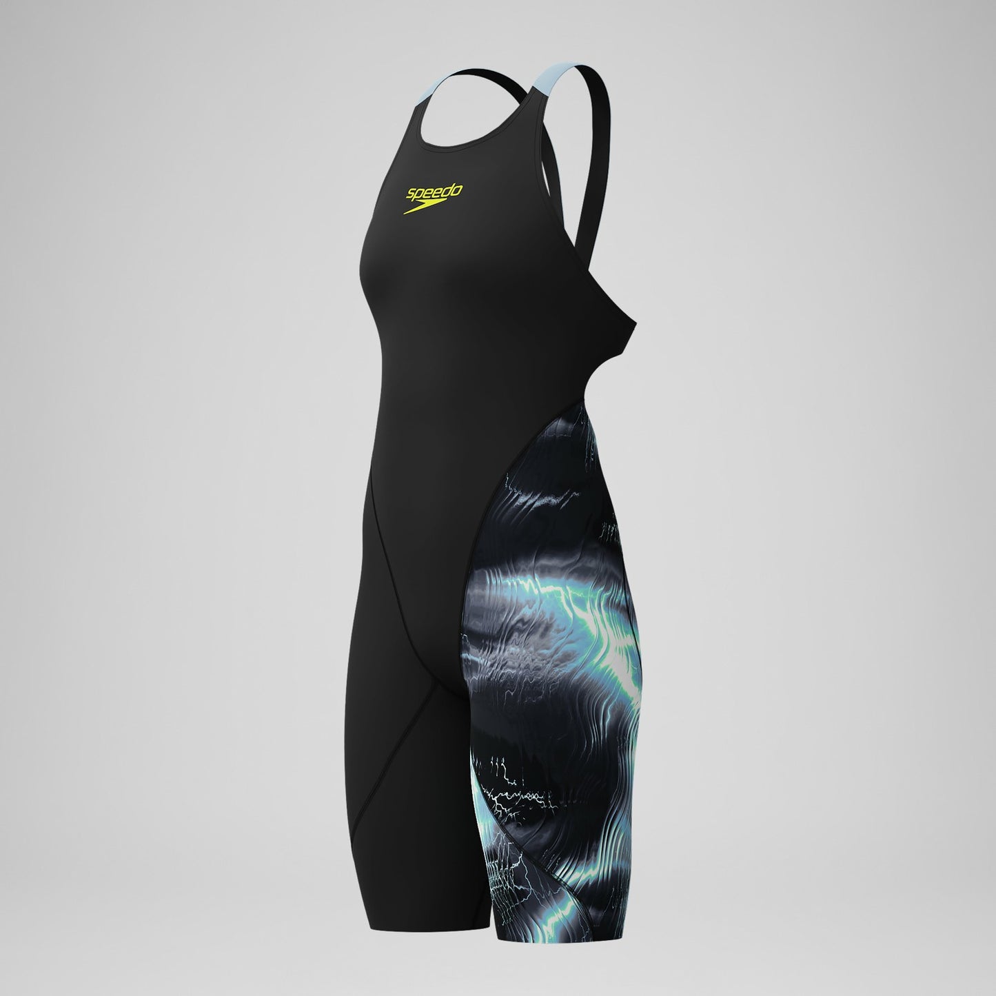 Girls Fastskin LZR Ignite Kneeskin Black/Grey - Speedo