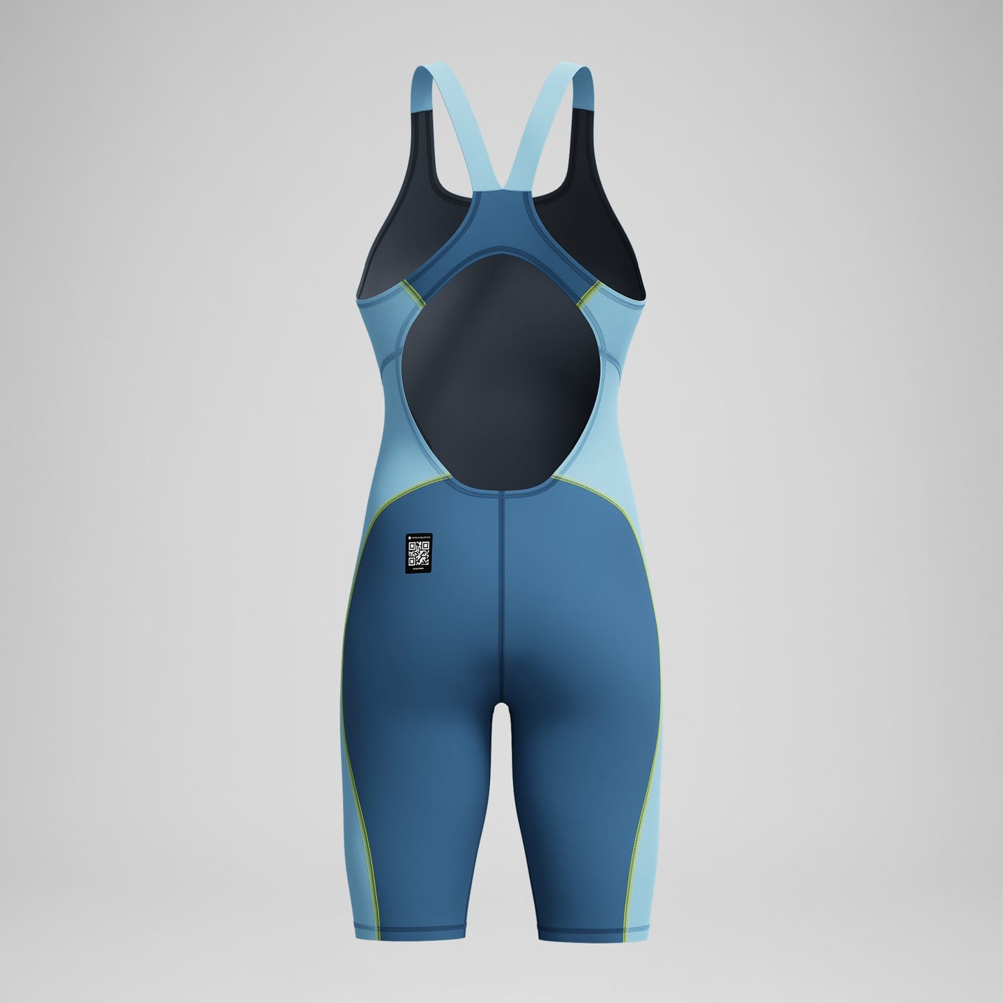 Female Fastskin HyperSpark Openback Kneeskin Blue - Speedo