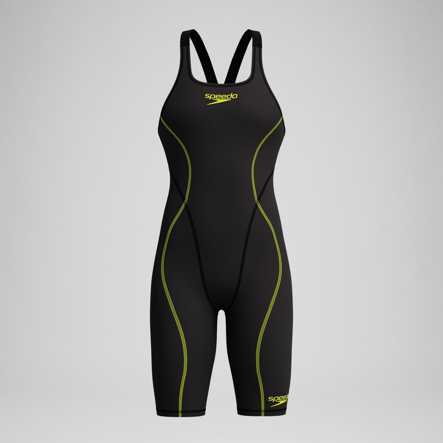 Female Fastskin HyperSpark Openback Kneeskin Black - Speedo