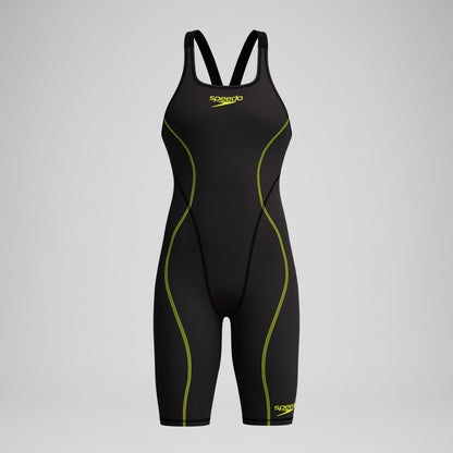Female Fastskin HyperSpark Openback Kneeskin Black - Speedo