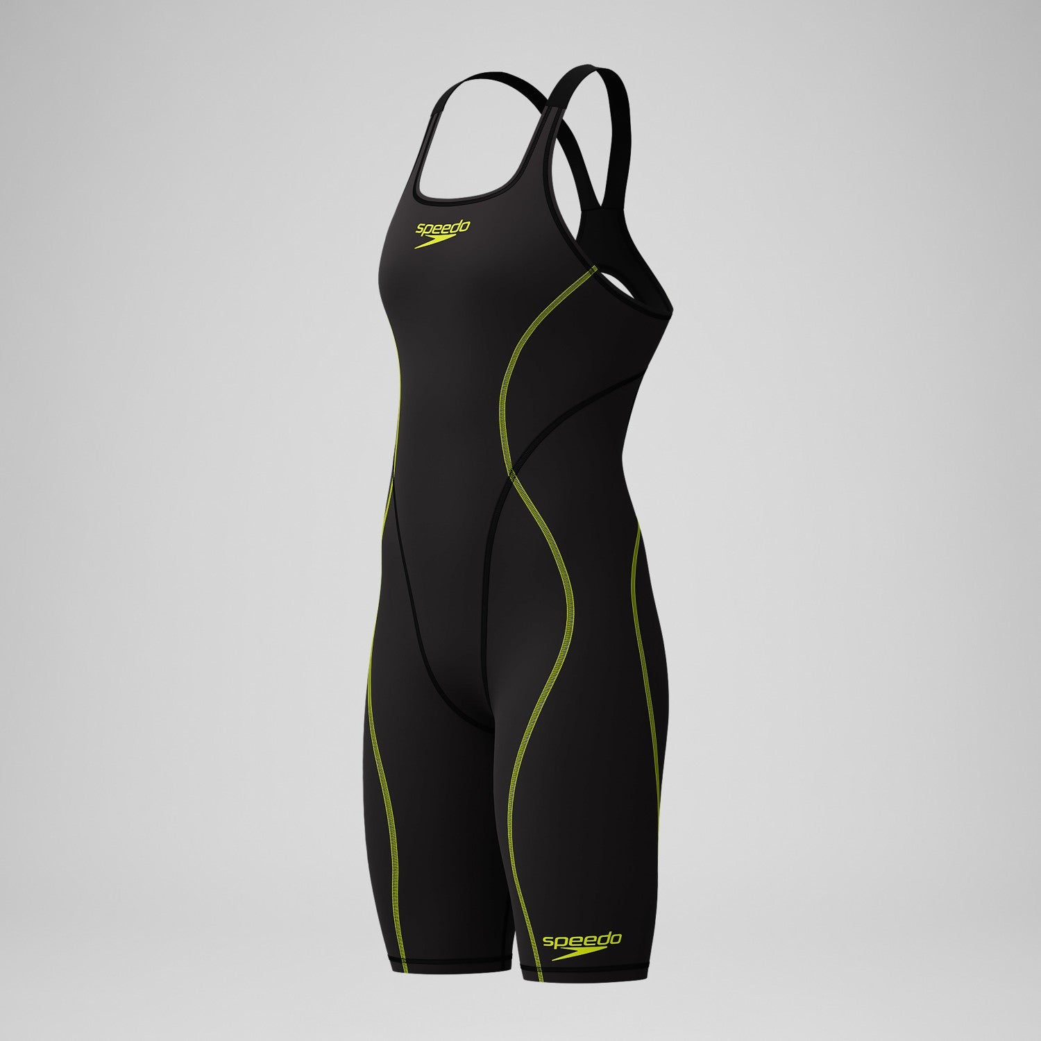 Female Fastskin HyperSpark Openback Kneeskin Black - Speedo