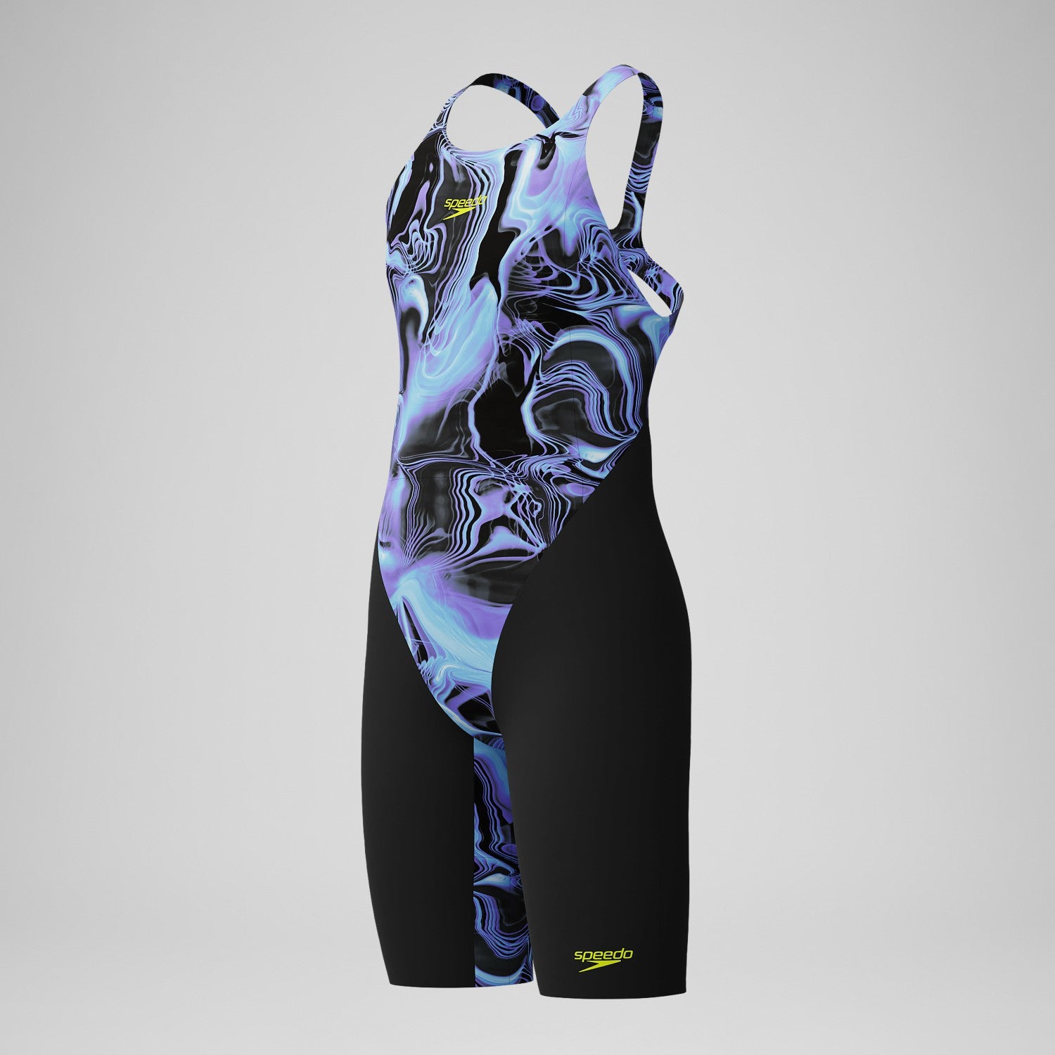 Girls Fastskin Endurance+ Max Openback Kneeskin Black/Blue - Speedo