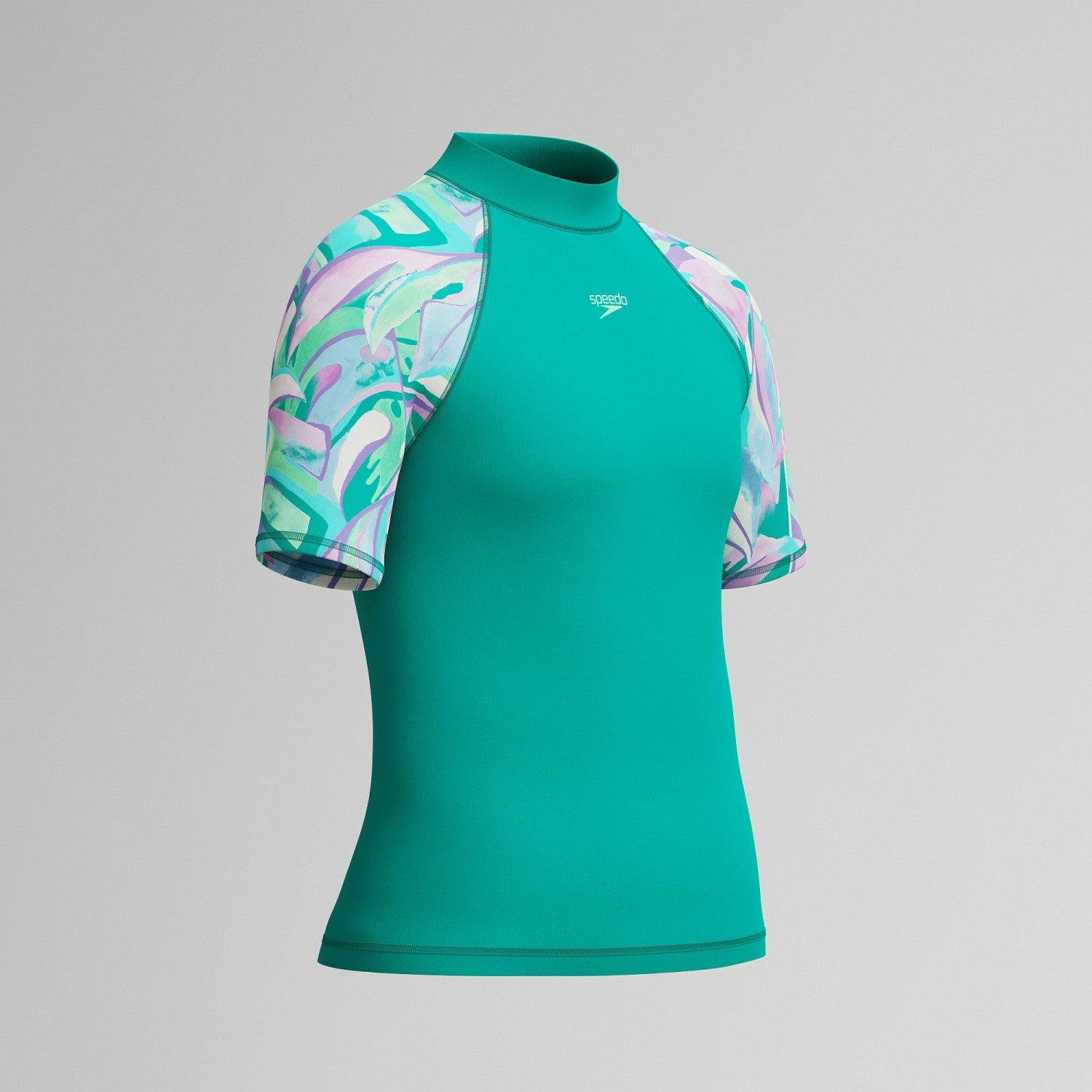 Girls Short Sleeve Rashguard Turquoise - Speedo