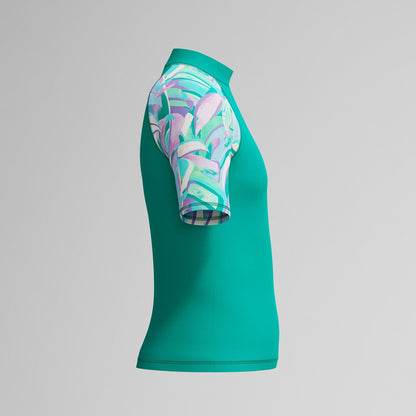 Girls Short Sleeve Rashguard Turquoise - Speedo