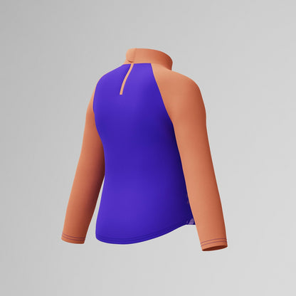 Infant Girls Learn to Swim Long Sleeve Rashguard Purple/Orange - Speedo