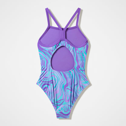 Girls Printed Thinstrap Swimsuit Purple - Speedo