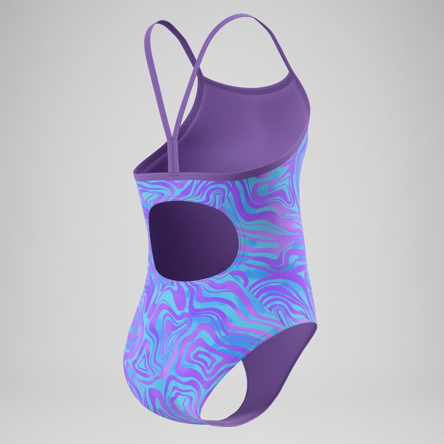 Girls Printed Thinstrap Swimsuit Purple - Speedo