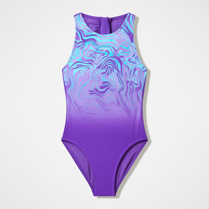 Girls Printed Hydrasuit Purple/Blue - Speedo