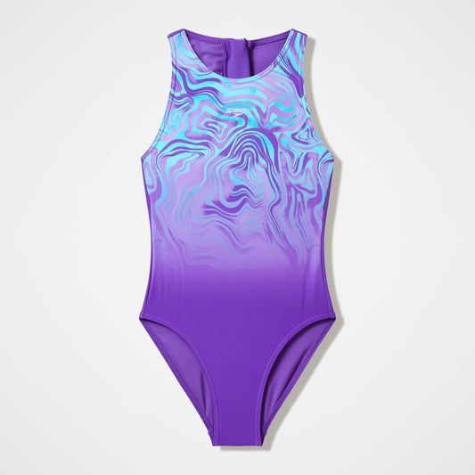 Girls Printed Hydrasuit Purple/Blue - Speedo