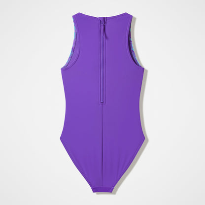 Girls Printed Hydrasuit Purple/Blue - Speedo