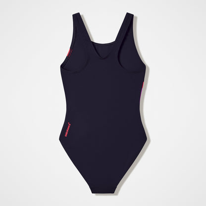 Girls Hyperboom Butterfly Back Swimsuit Black/Red - Speedo