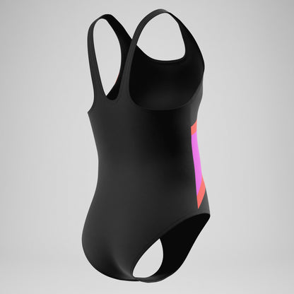 Girls Hyperboom Butterfly Back Swimsuit Black/Red - Speedo