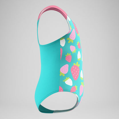 Infant Girls Placement Swimsuit Turquoise/Pink - Speedo