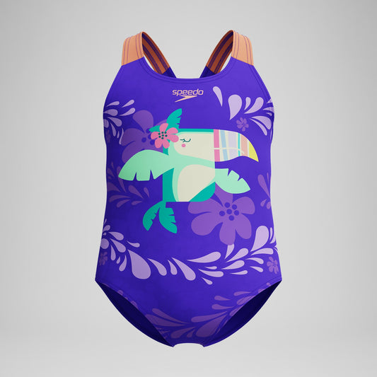 Infant Girls Learn to Swim Printed Swimsuit Purple - Speedo