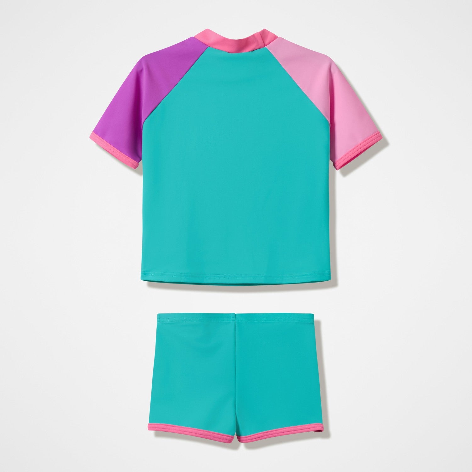 Infants Short Sleeve Rashguard Set Turquoise/Pink - Speedo