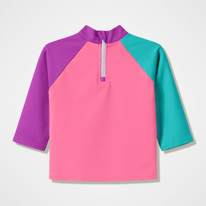 Infants Long Sleeve Rashguard Pink/Blue - Speedo