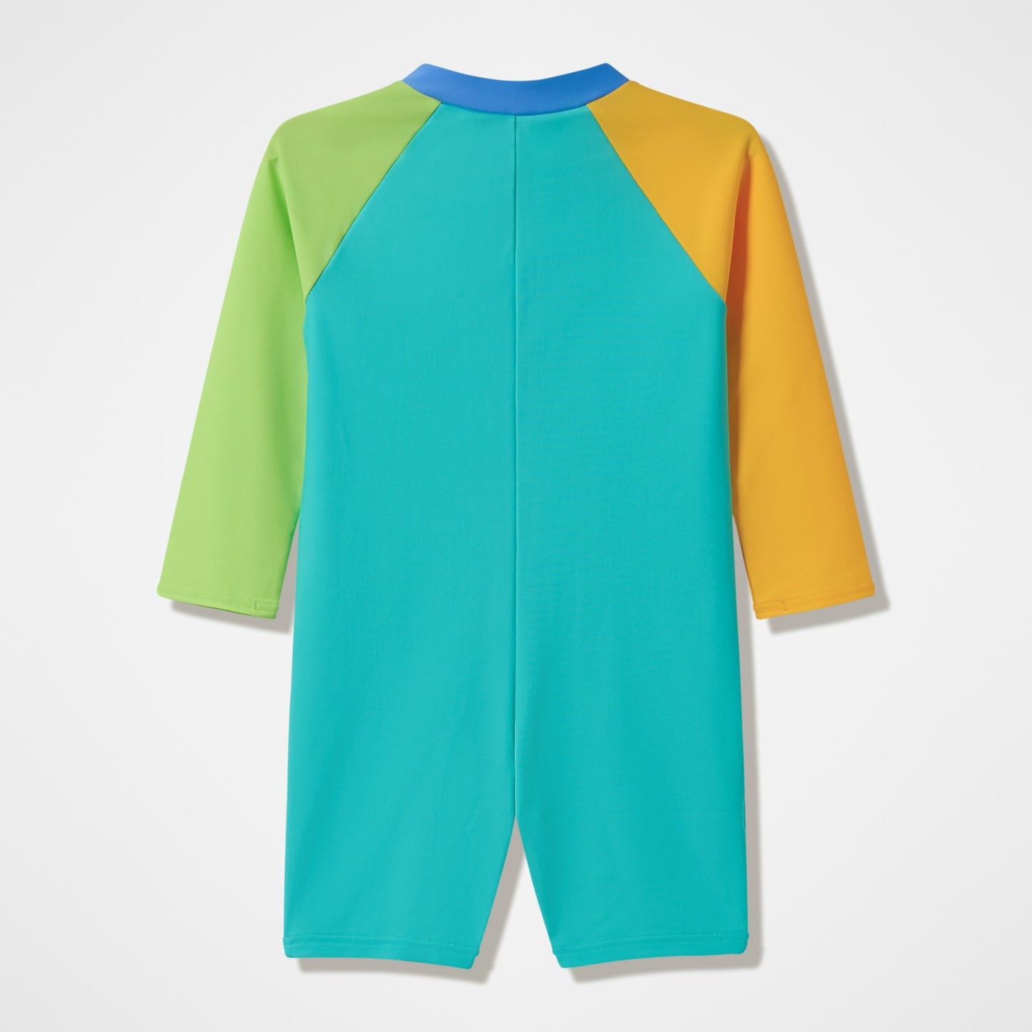 Infants Colourblock Long Sleeve Zip Swimsuit Green/Orange - Speedo