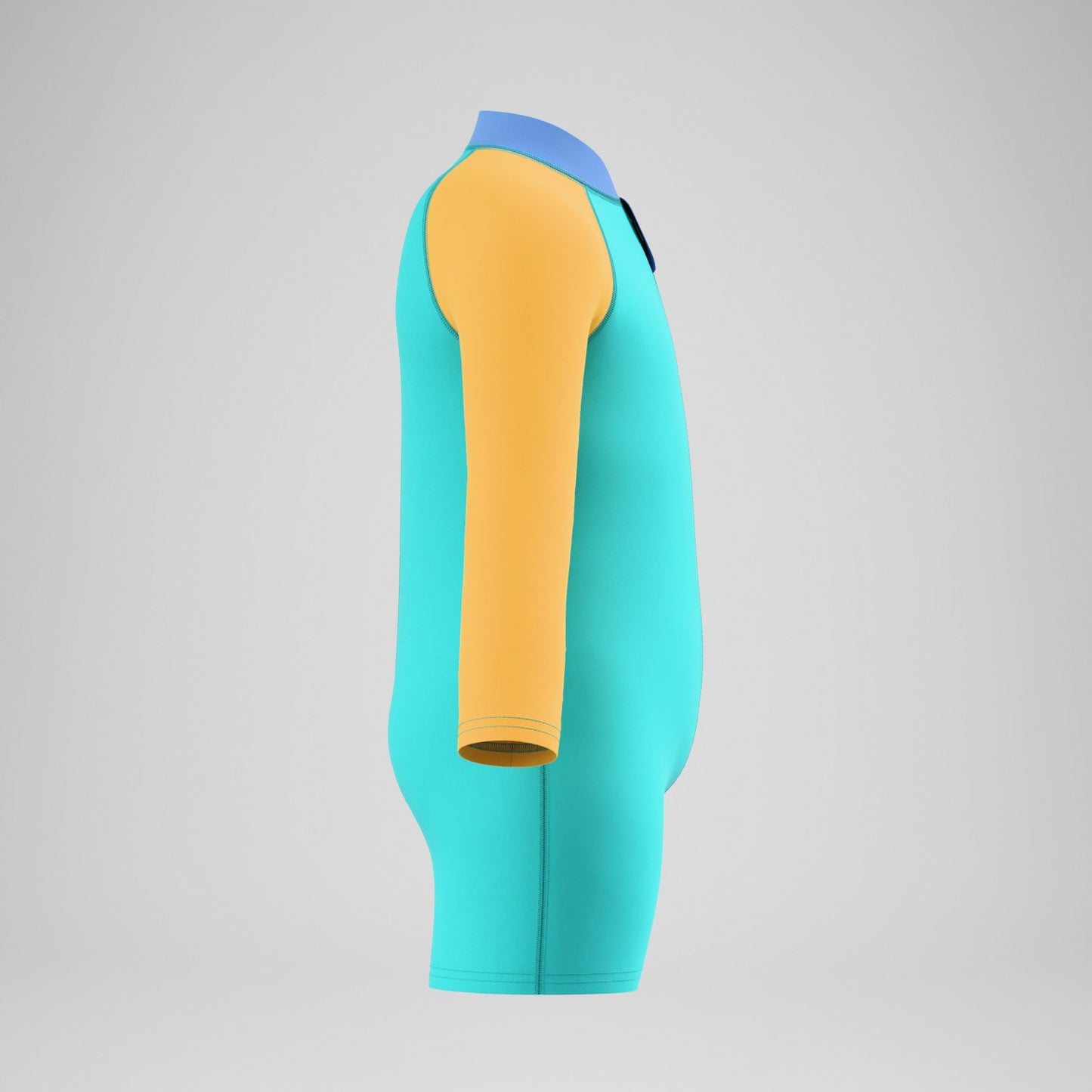 Infants Colourblock Long Sleeve Zip Swimsuit Green/Orange - Speedo