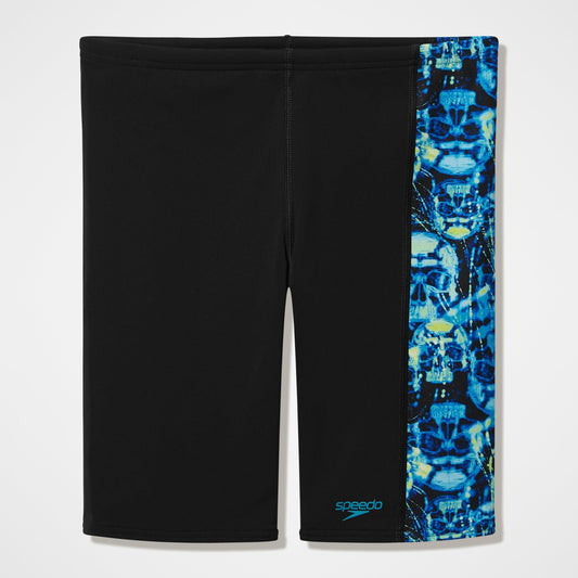 Boys Printed Panel Jammer Black/Blue - Speedo