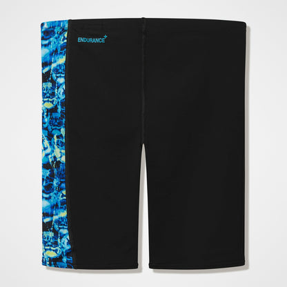 Boys Printed Panel Jammer Black/Blue - Speedo