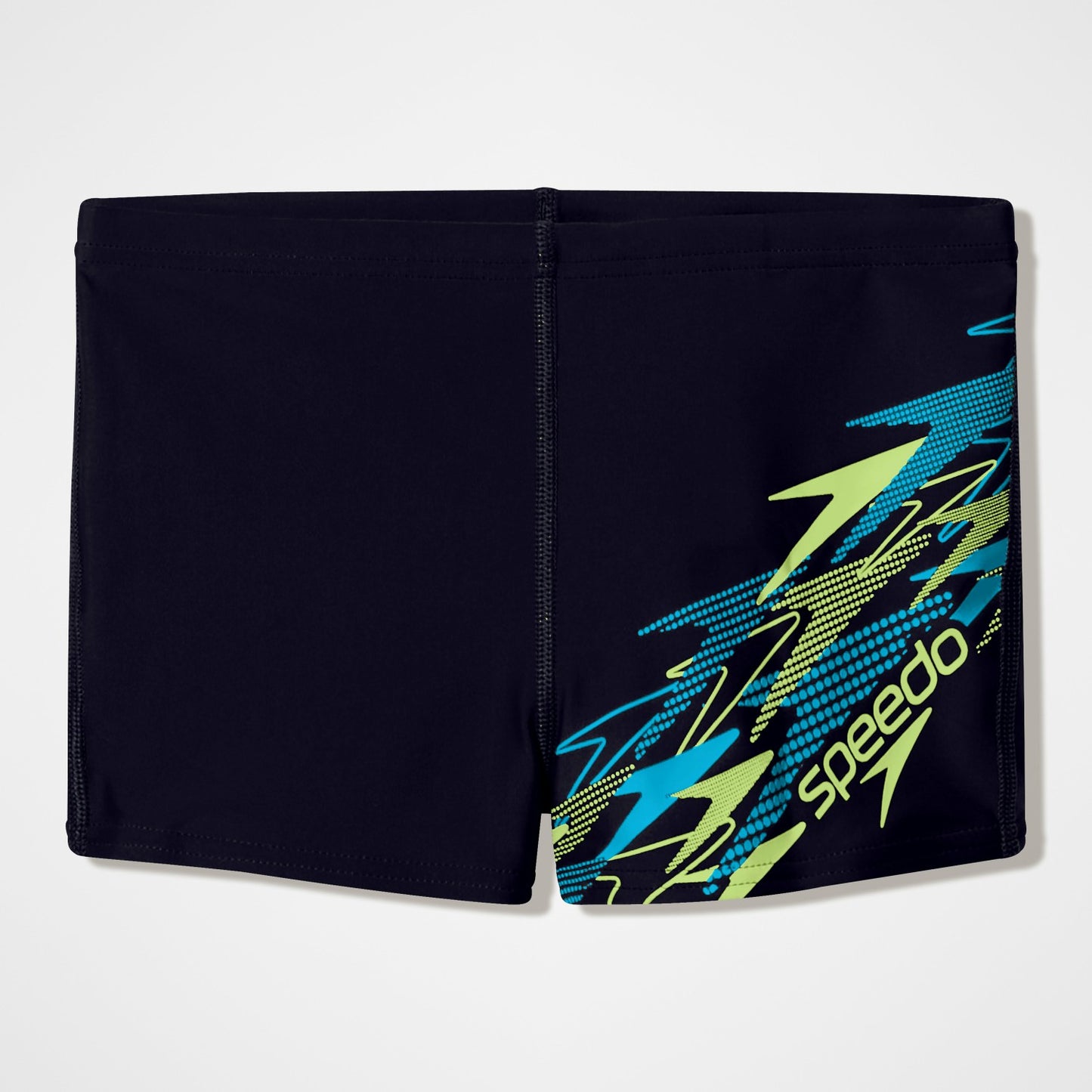 Boys Medley Logo Aquashorts Black/Green - Speedo