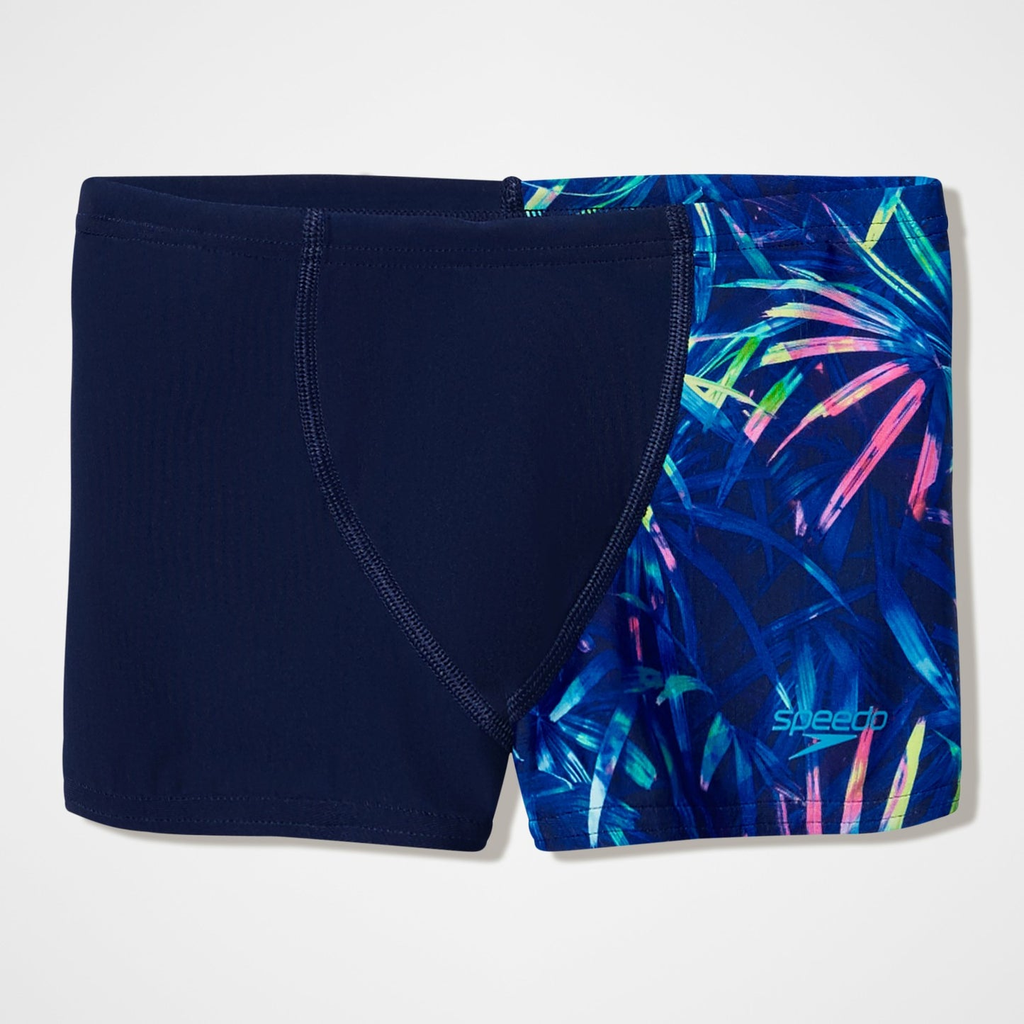 Boys Printed V-Cut Aquashorts Navy - Speedo