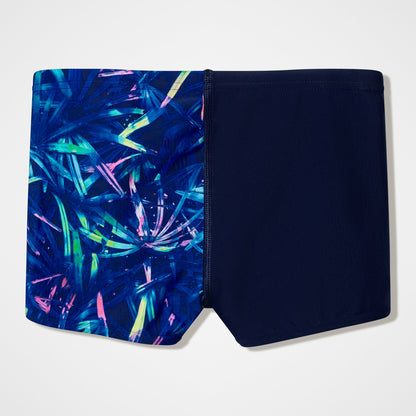 Boys Printed V-Cut Aquashorts Navy - Speedo