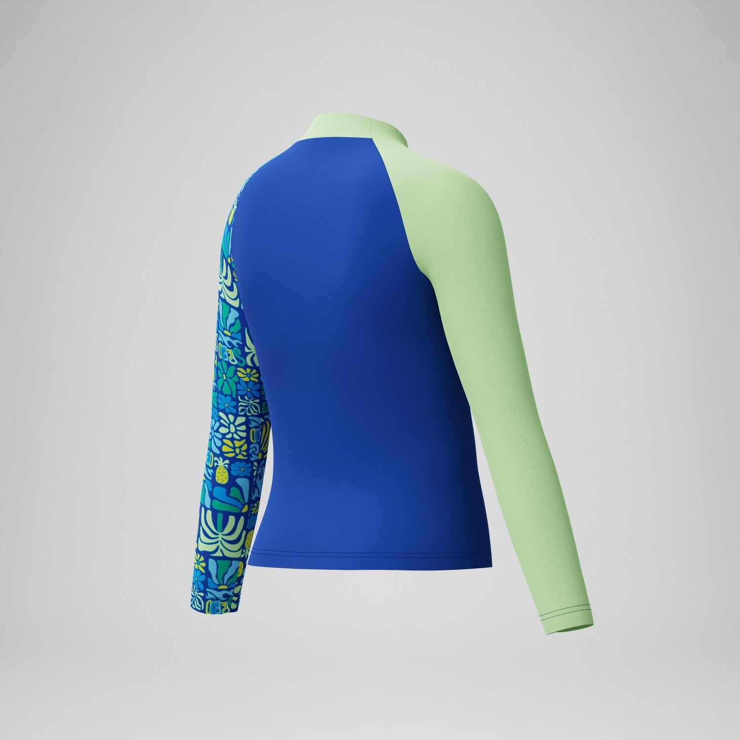 Boys Printed Long Sleeve Rashguard Blue - Speedo
