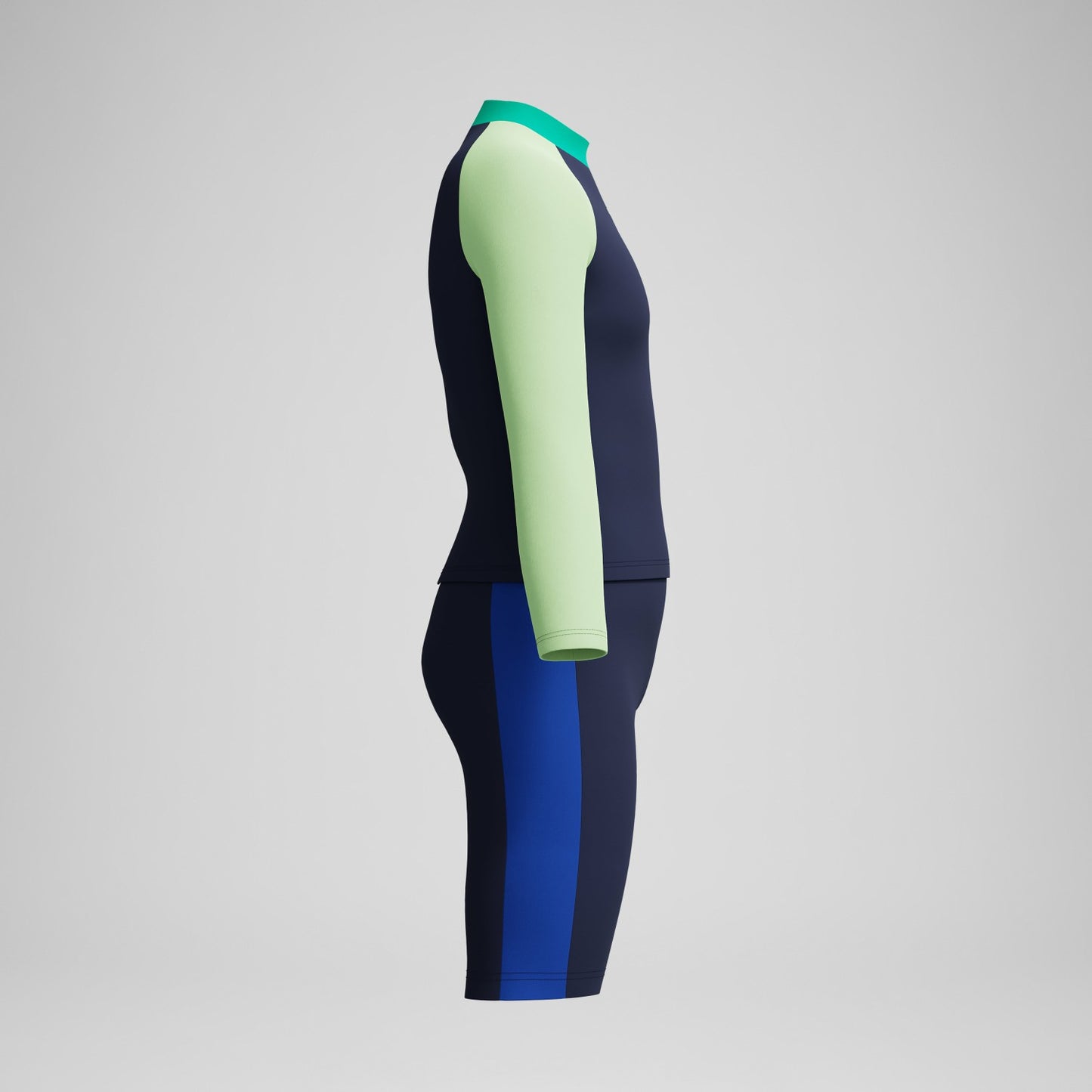 Boys Colourblock Long Sleeve Rashguard Navy - Speedo