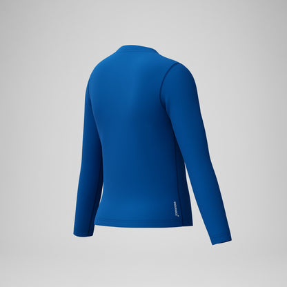 Junior Classic Logo Long Sleeve Rashguard Blue - Speedo