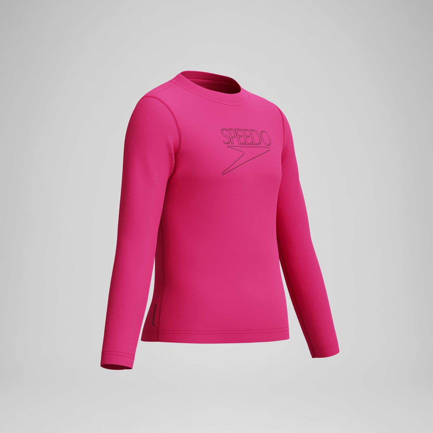 Junior Classic Logo Long Sleeve Rashguard Pink - Speedo