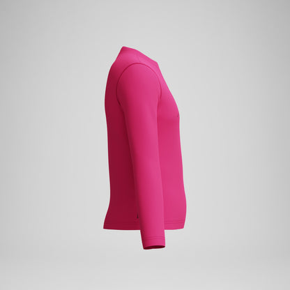Junior Classic Logo Long Sleeve Rashguard Pink - Speedo