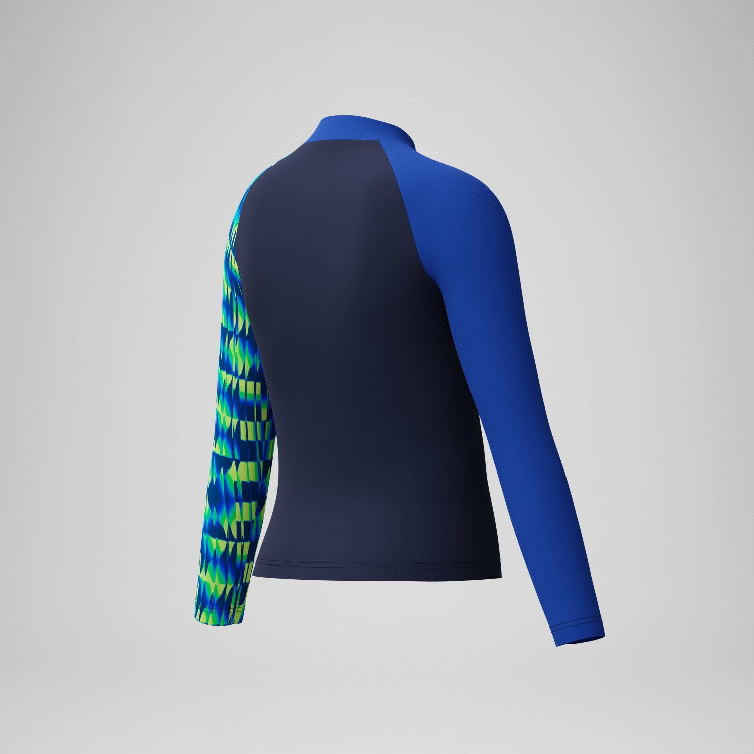 Boys Printed Long Sleeve Rashguard Navy/Green - Speedo